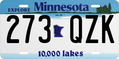 MN license plate 273QZK