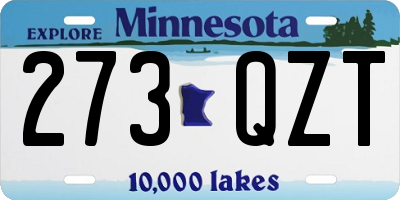 MN license plate 273QZT