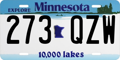 MN license plate 273QZW