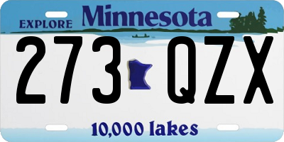 MN license plate 273QZX