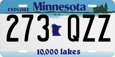 MN license plate 273QZZ