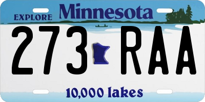 MN license plate 273RAA