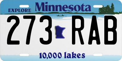 MN license plate 273RAB