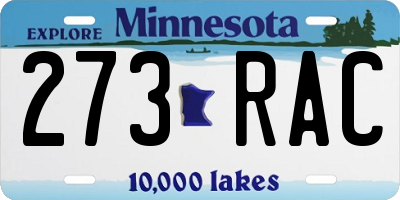 MN license plate 273RAC