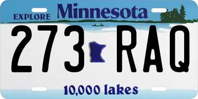 MN license plate 273RAQ