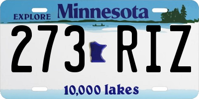 MN license plate 273RIZ