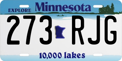 MN license plate 273RJG
