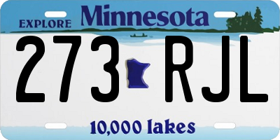 MN license plate 273RJL