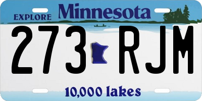MN license plate 273RJM
