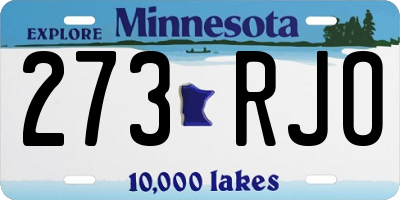 MN license plate 273RJO