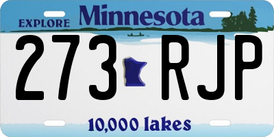 MN license plate 273RJP