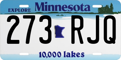MN license plate 273RJQ