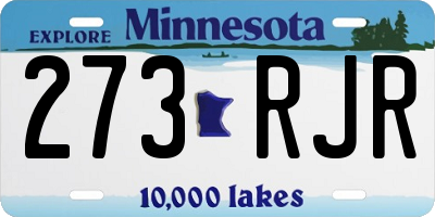 MN license plate 273RJR