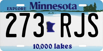 MN license plate 273RJS