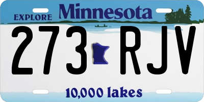MN license plate 273RJV