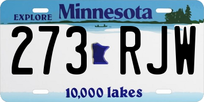 MN license plate 273RJW