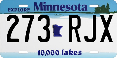 MN license plate 273RJX
