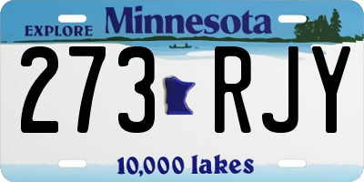 MN license plate 273RJY