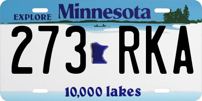 MN license plate 273RKA