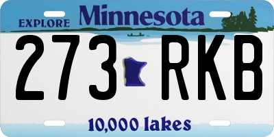 MN license plate 273RKB