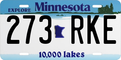 MN license plate 273RKE