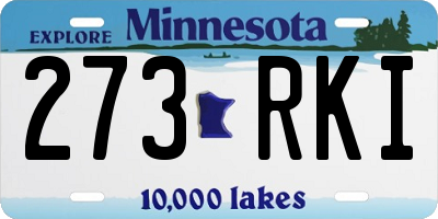 MN license plate 273RKI