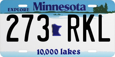 MN license plate 273RKL