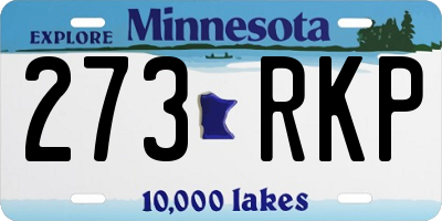 MN license plate 273RKP