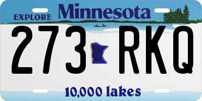 MN license plate 273RKQ