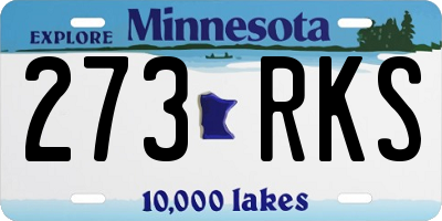 MN license plate 273RKS