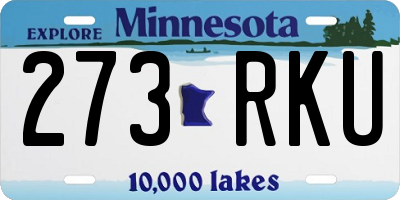 MN license plate 273RKU