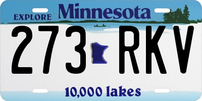 MN license plate 273RKV