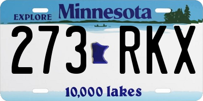 MN license plate 273RKX