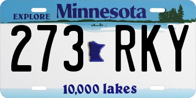 MN license plate 273RKY