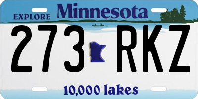 MN license plate 273RKZ