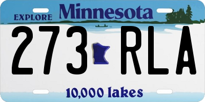 MN license plate 273RLA