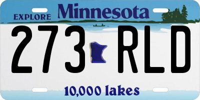 MN license plate 273RLD