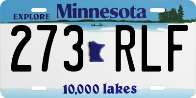 MN license plate 273RLF