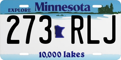 MN license plate 273RLJ