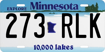 MN license plate 273RLK