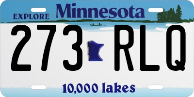 MN license plate 273RLQ