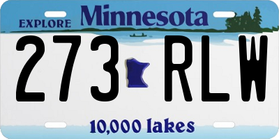 MN license plate 273RLW