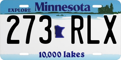 MN license plate 273RLX