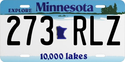 MN license plate 273RLZ