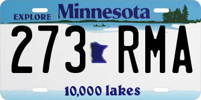MN license plate 273RMA