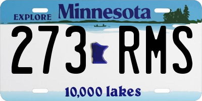MN license plate 273RMS