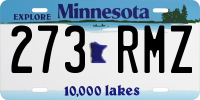 MN license plate 273RMZ