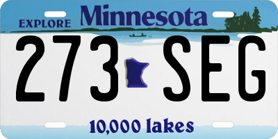 MN license plate 273SEG