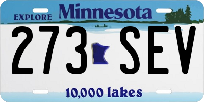 MN license plate 273SEV