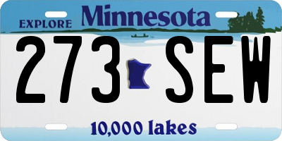 MN license plate 273SEW